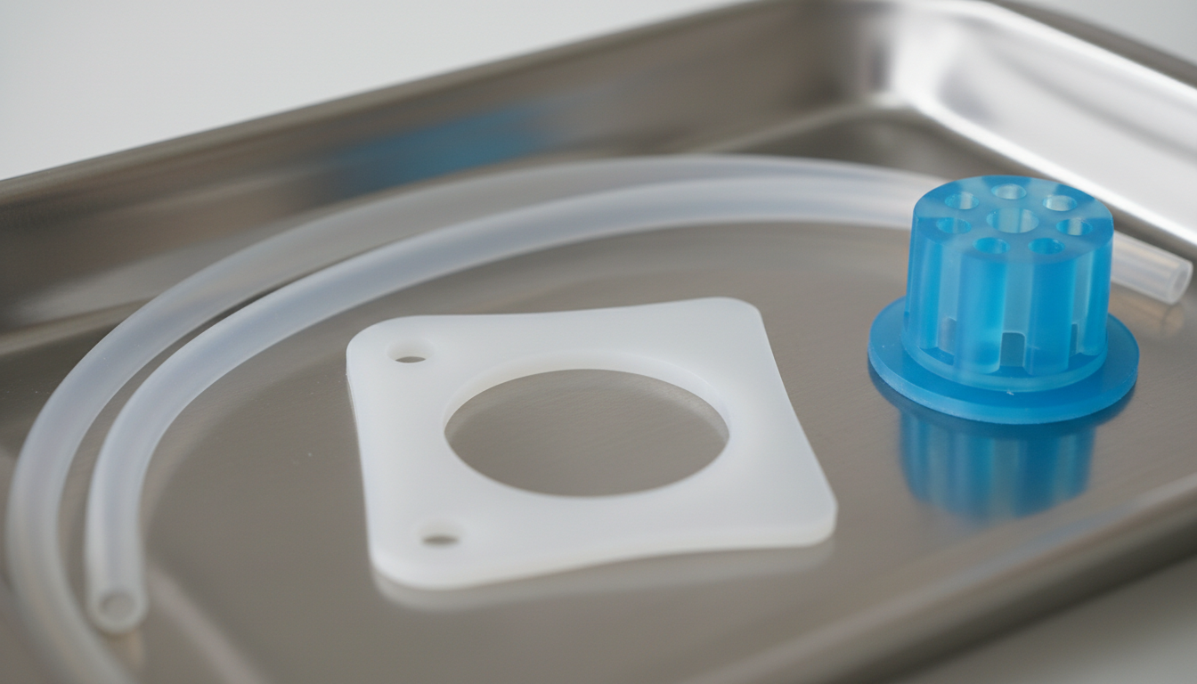 Various medical and food grade silicone components