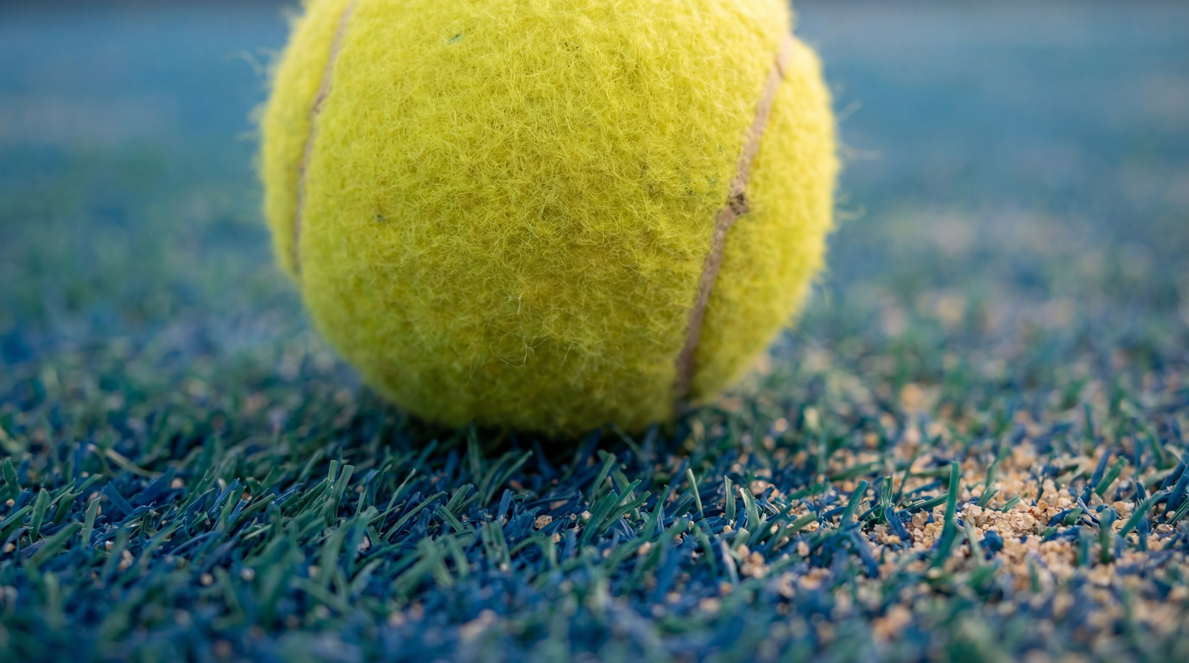 yellow padel ball macro shot