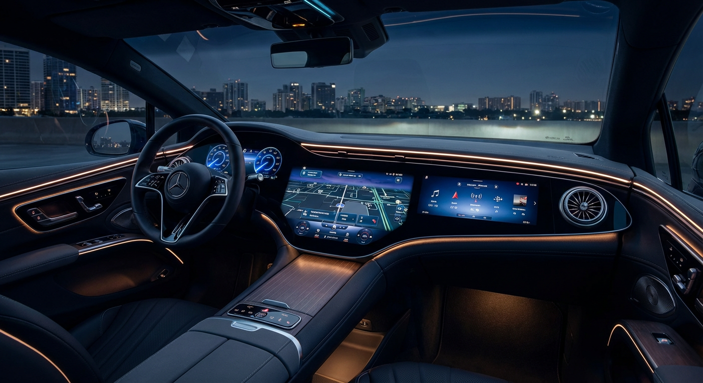 luxury car interior display