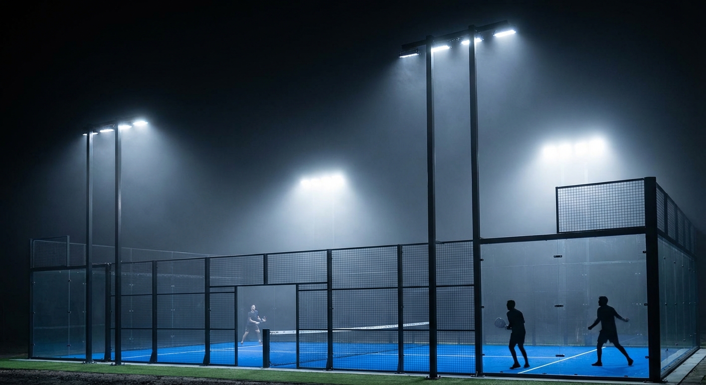 led floodlight padel court night