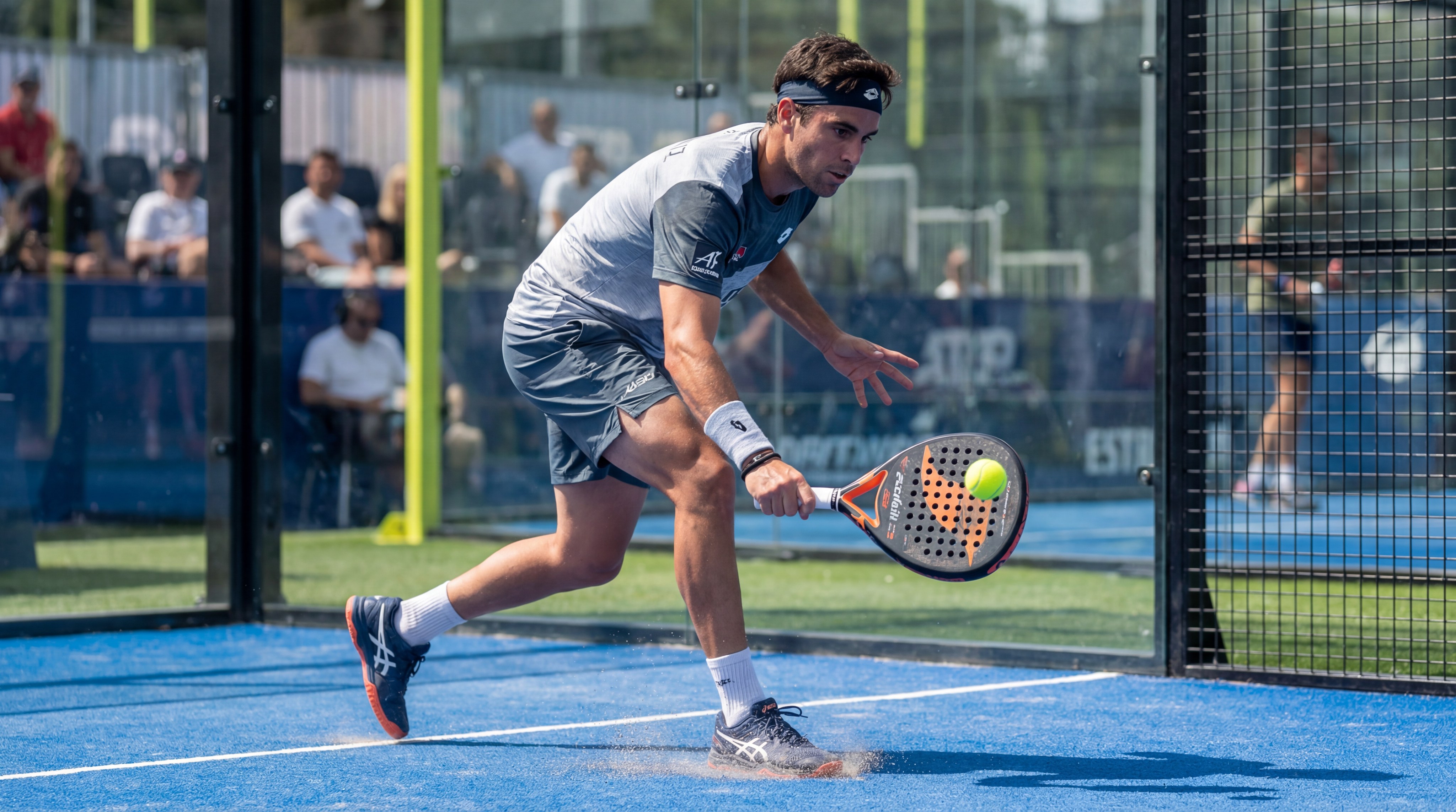 Photorealistic Padel Underhand Serve Freeze Frame