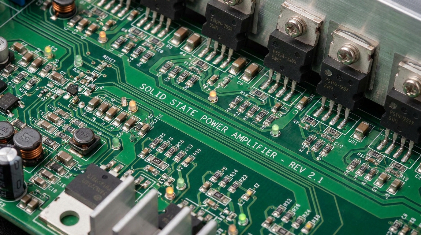 Circuit board for solid state power amplifier