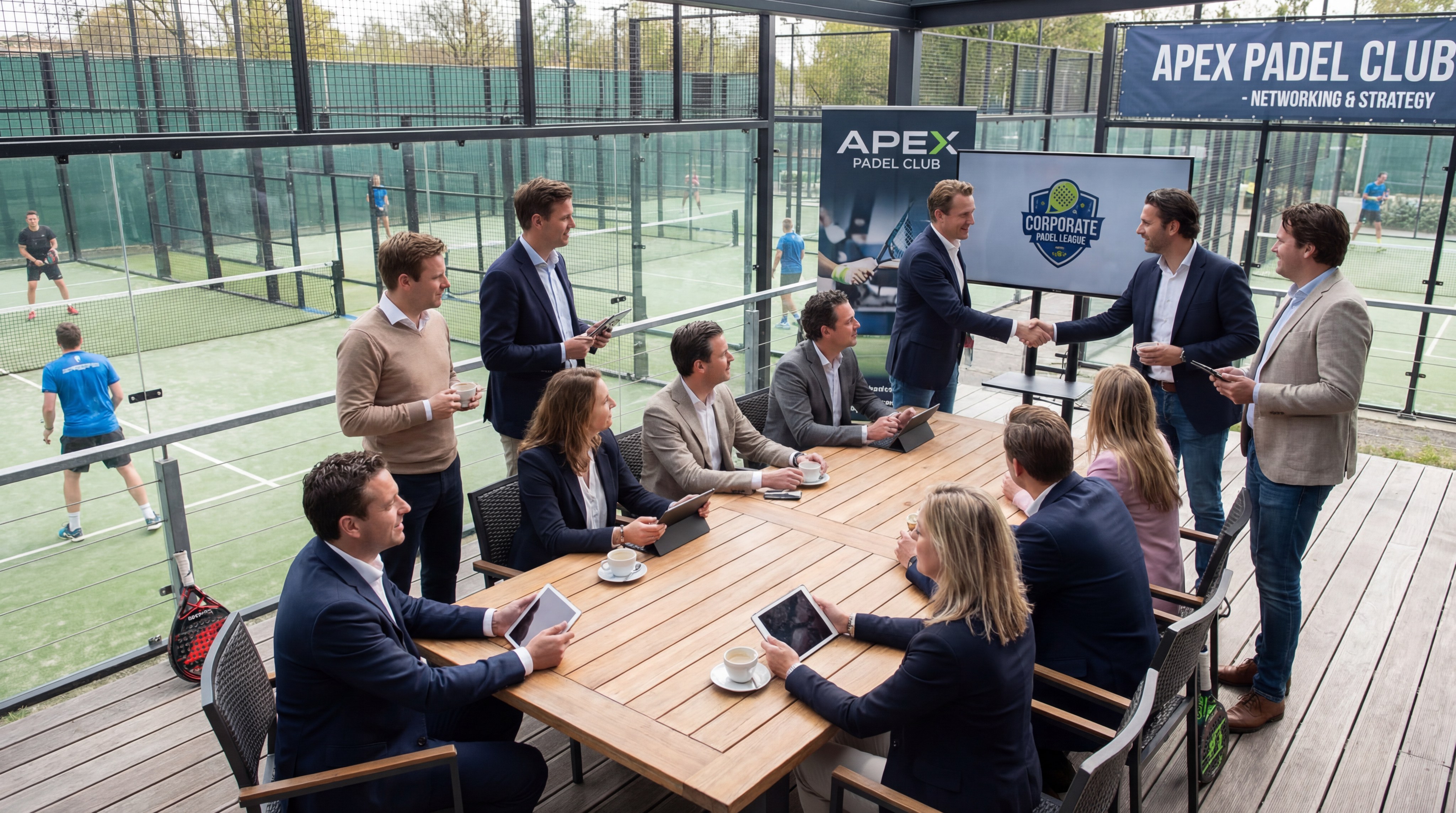 Padel club business meeting