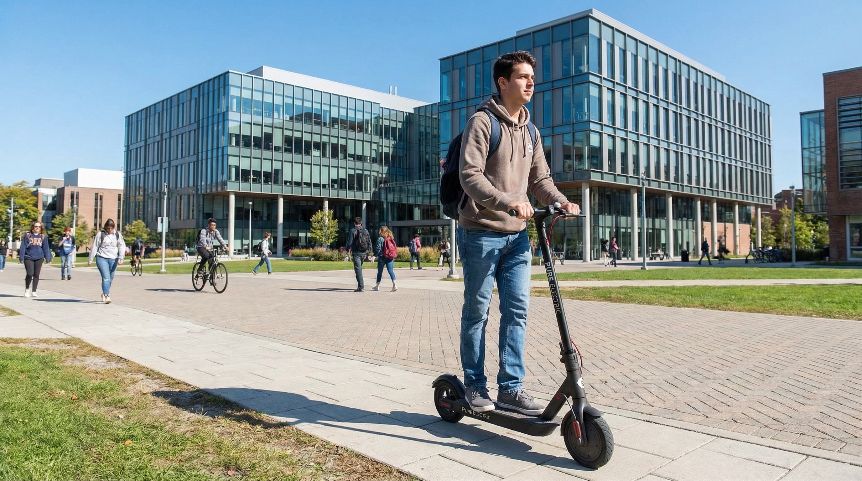 college student electric scooter campus