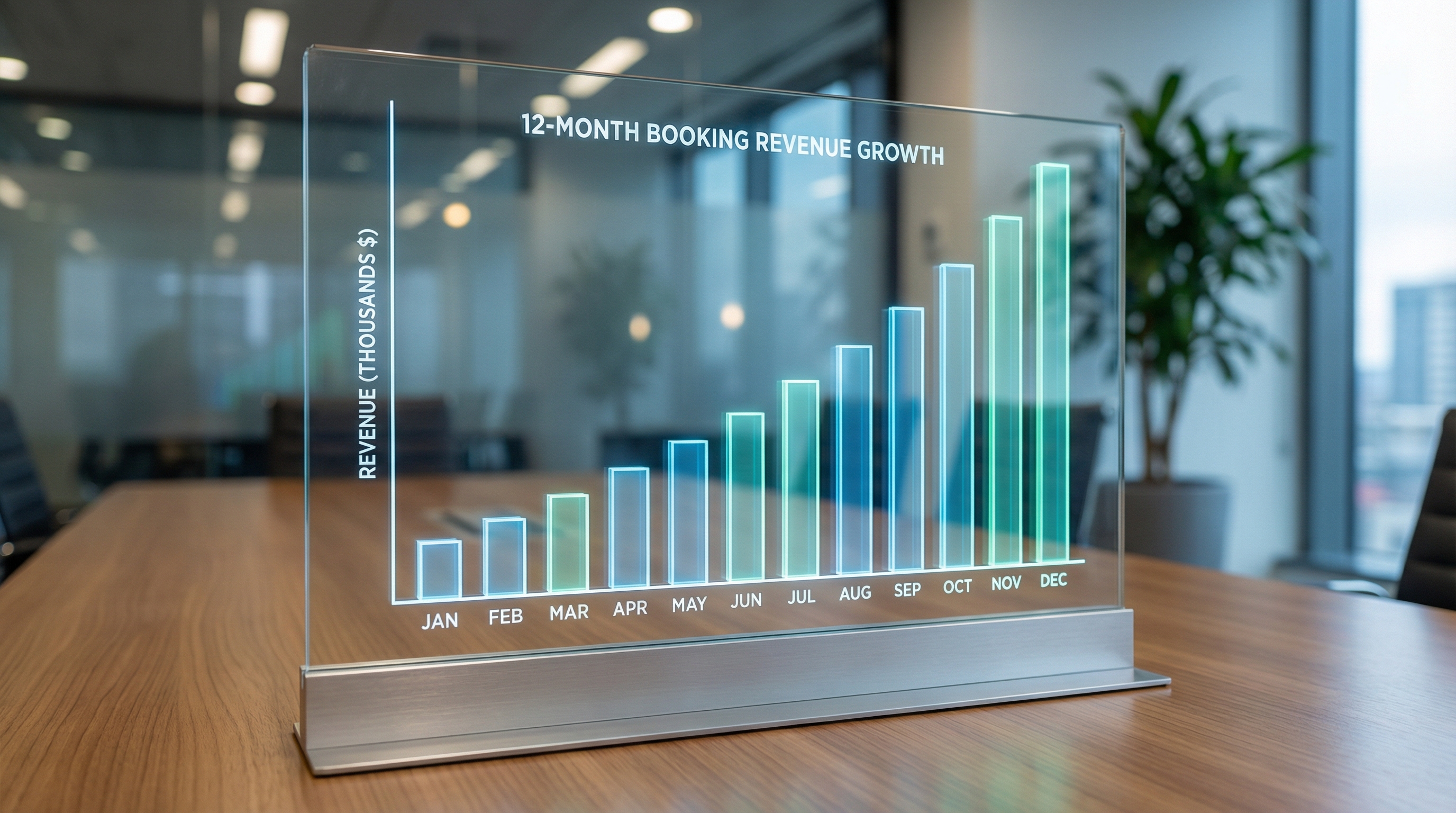 booking revenue growth chart