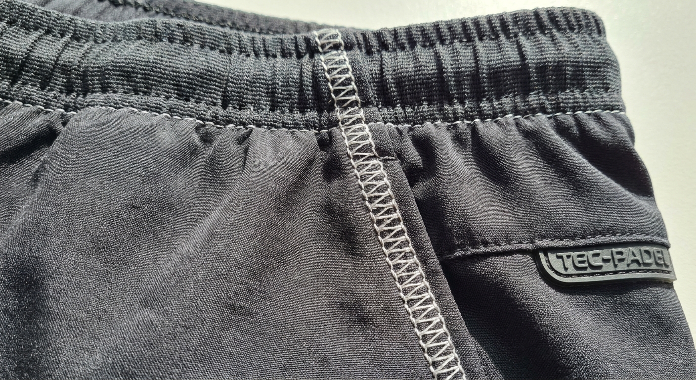 Diagram of elastic waistband and reinforced seams