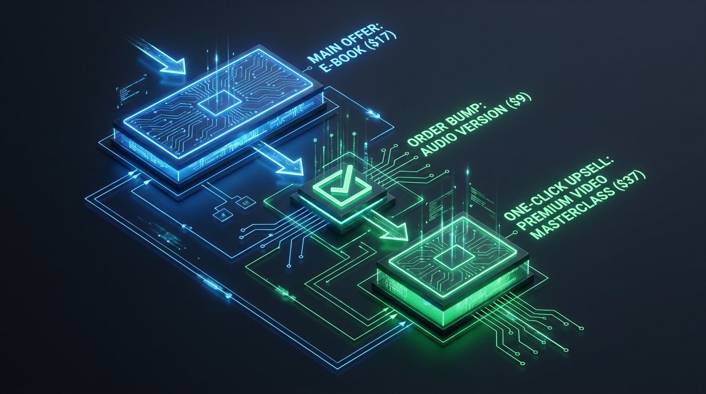 3D Isometric High-Converting Digital Sales Funnel Diagram