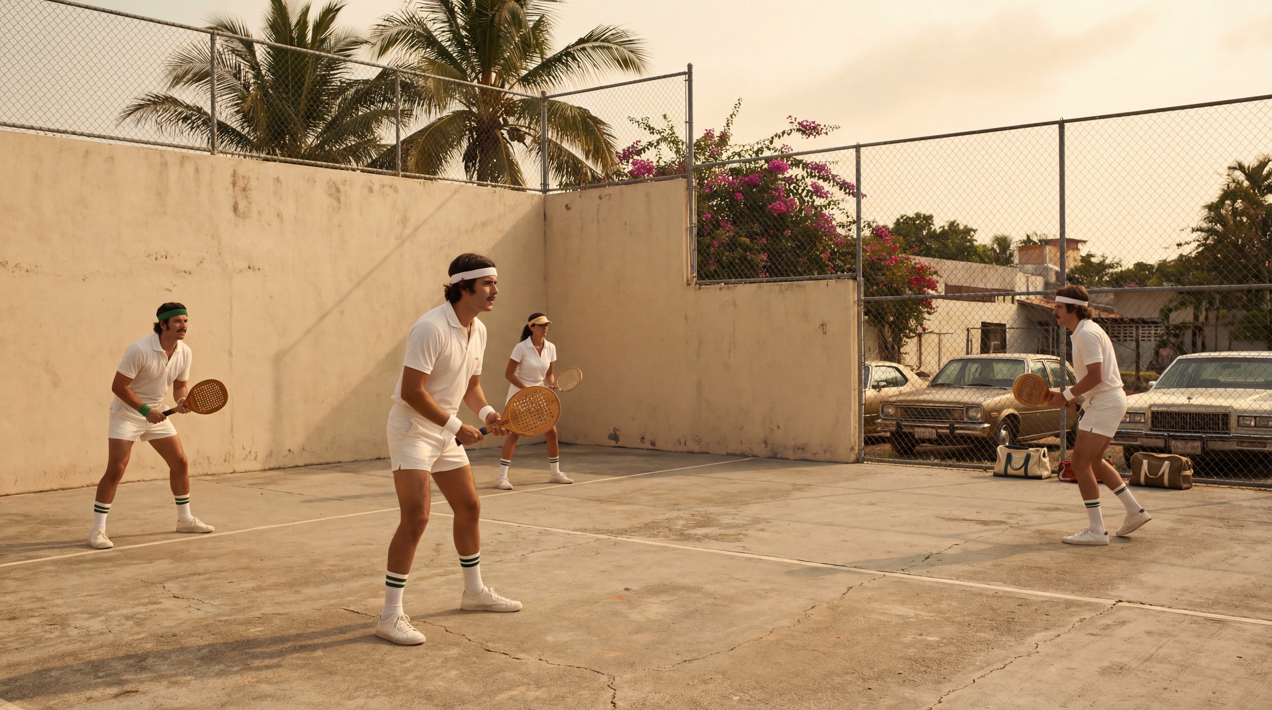 Vintage Padel Players in Acapulco