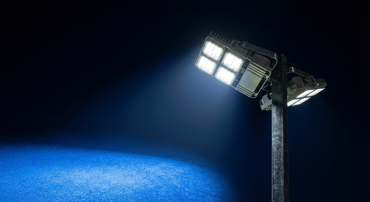 led lighting padel court night