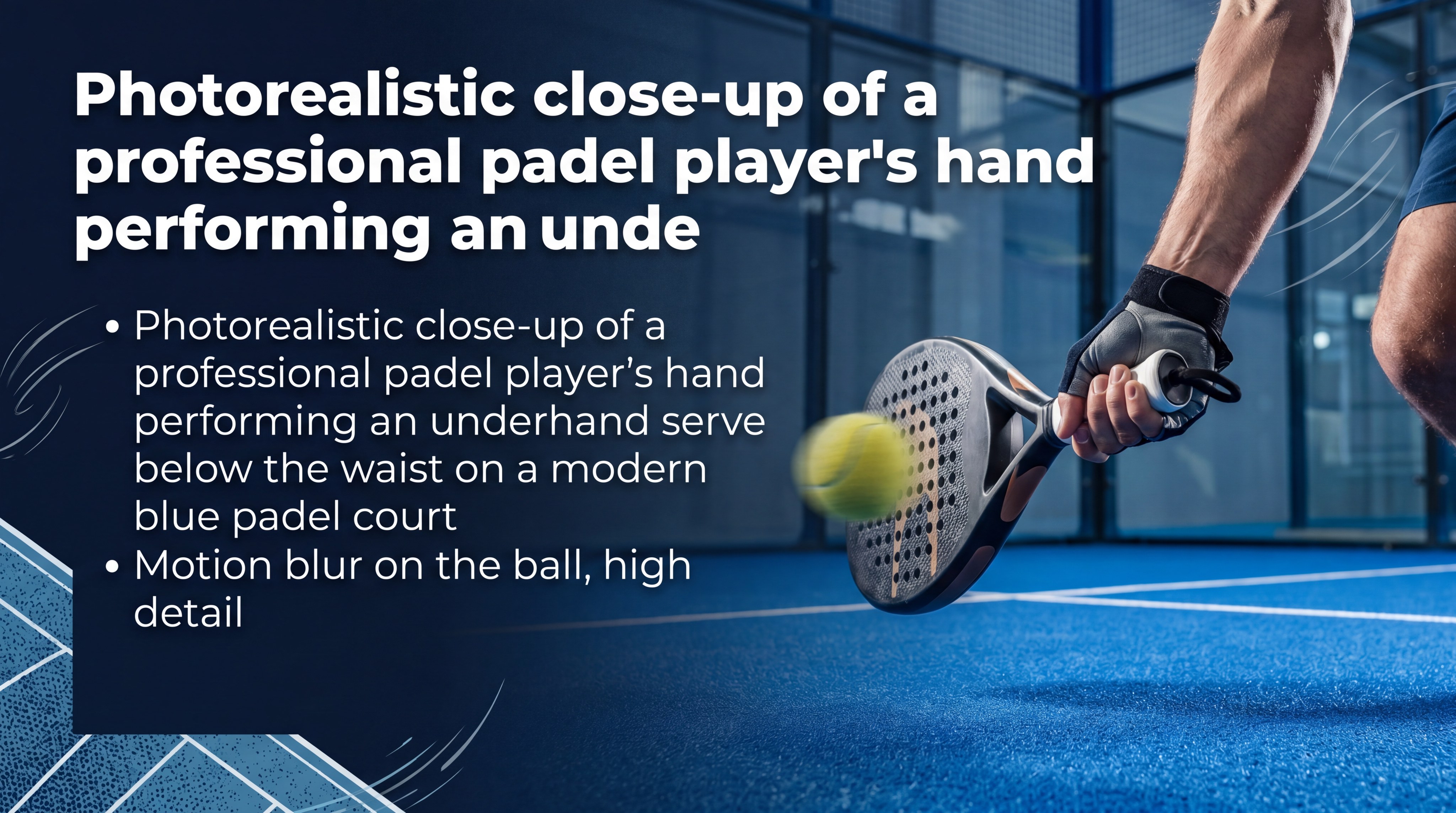 Professional Padel Player performing underhand serve
