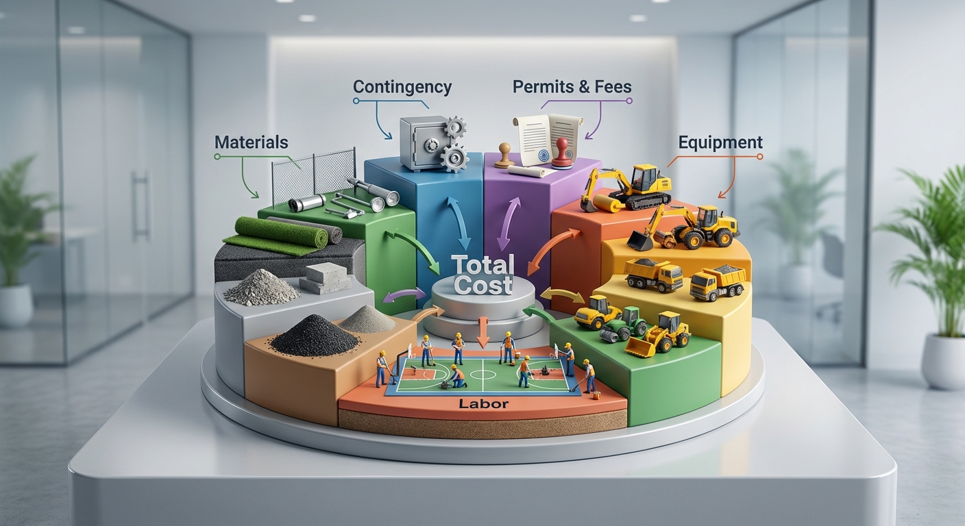 sports court construction cost breakdown