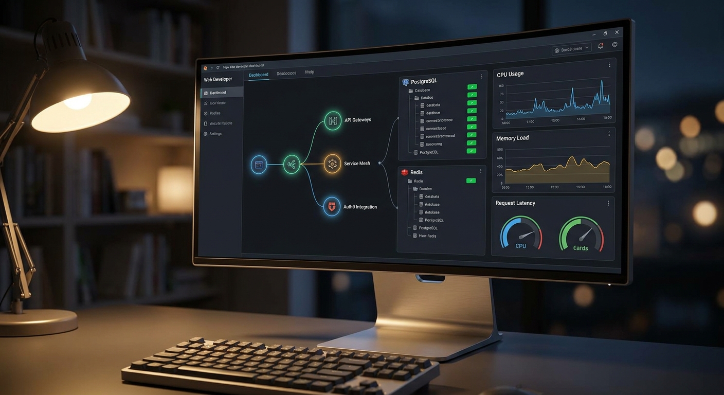 Developer dashboard monitor display