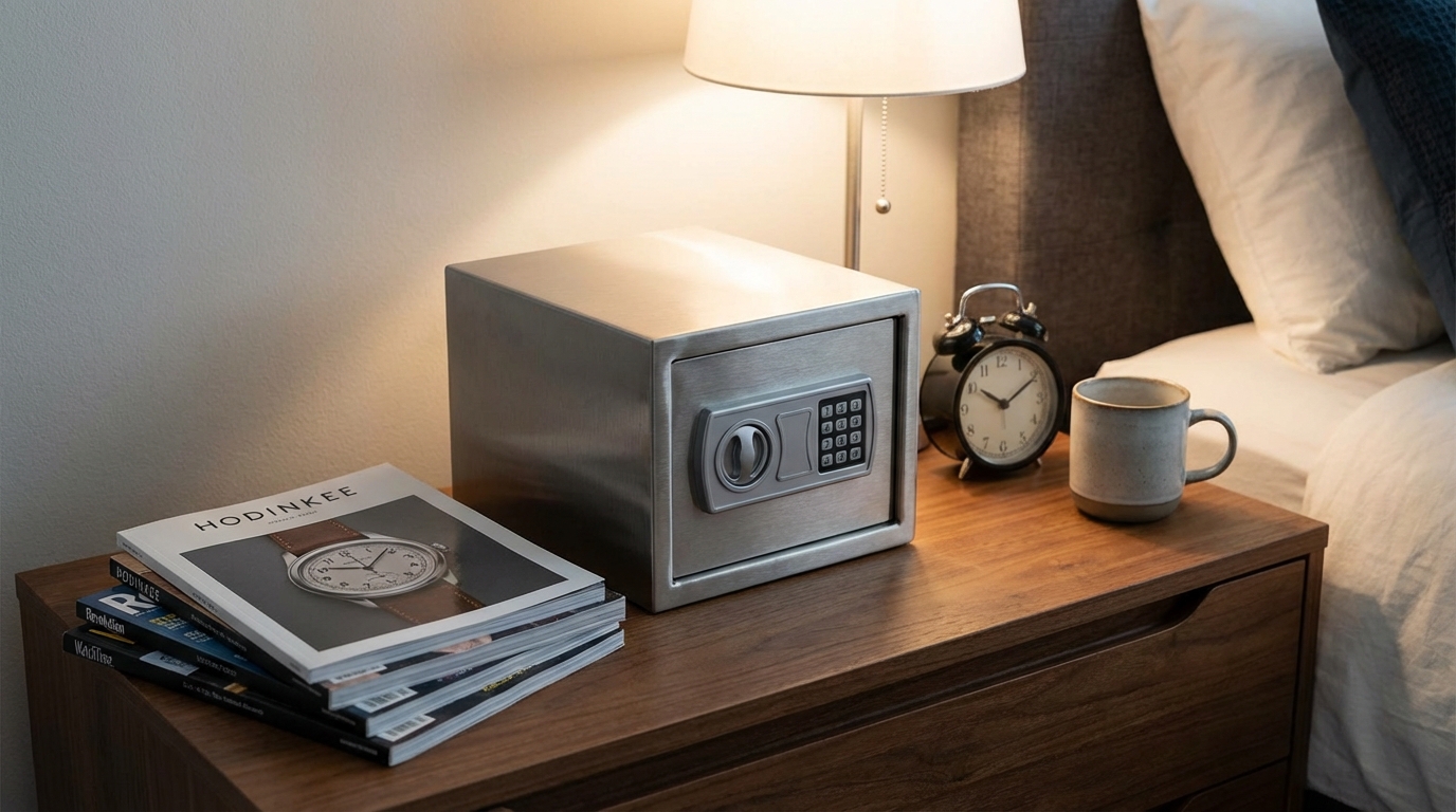 Bedside digital safe for watches