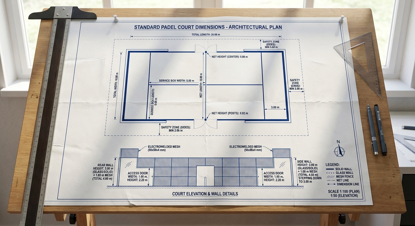 padel court blueprint