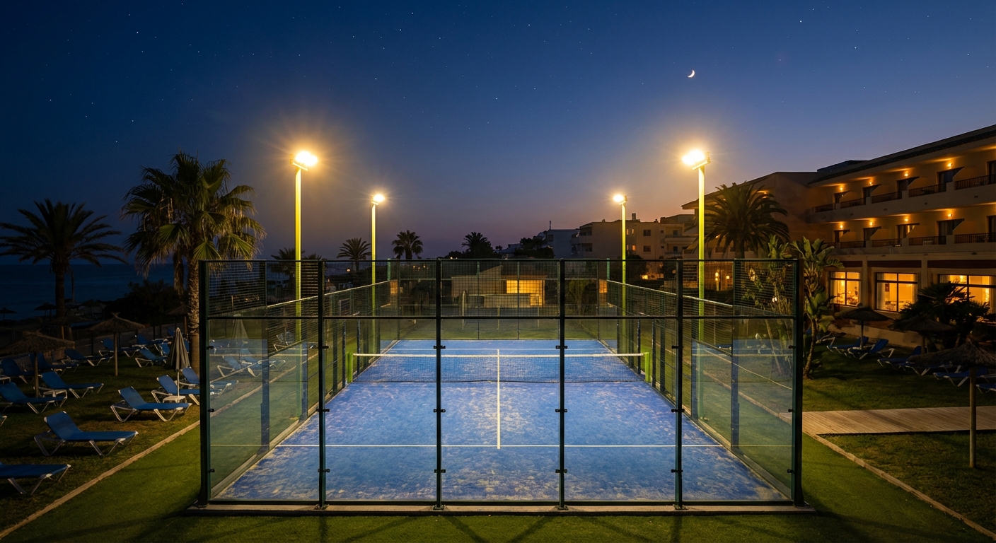 padel court evening resort