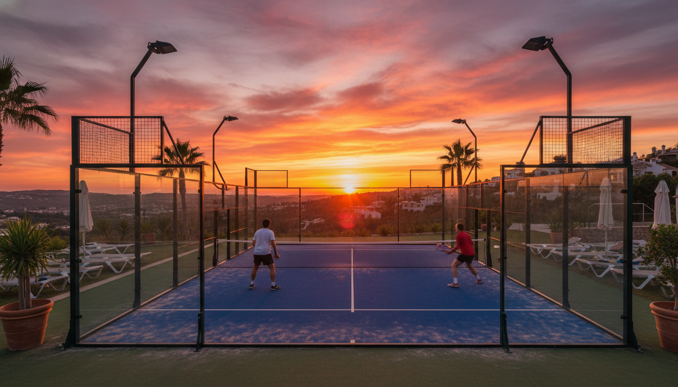 Sunset padel court Spain