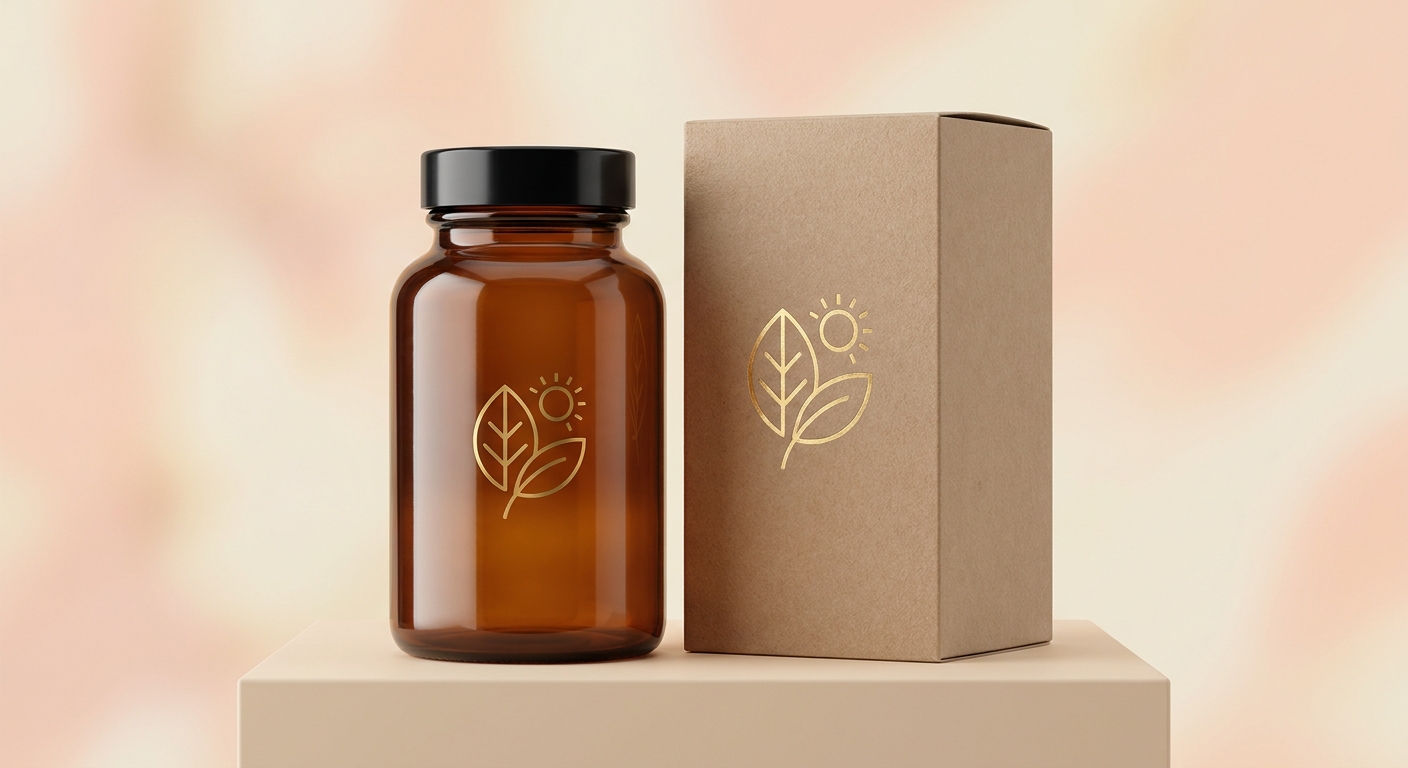 Luxury Supplement Packaging Mockup