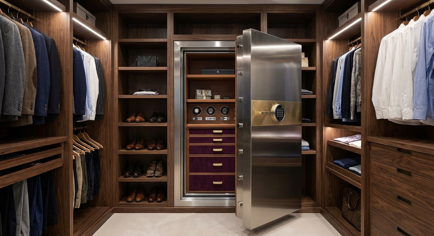 luxury safe walkin closet