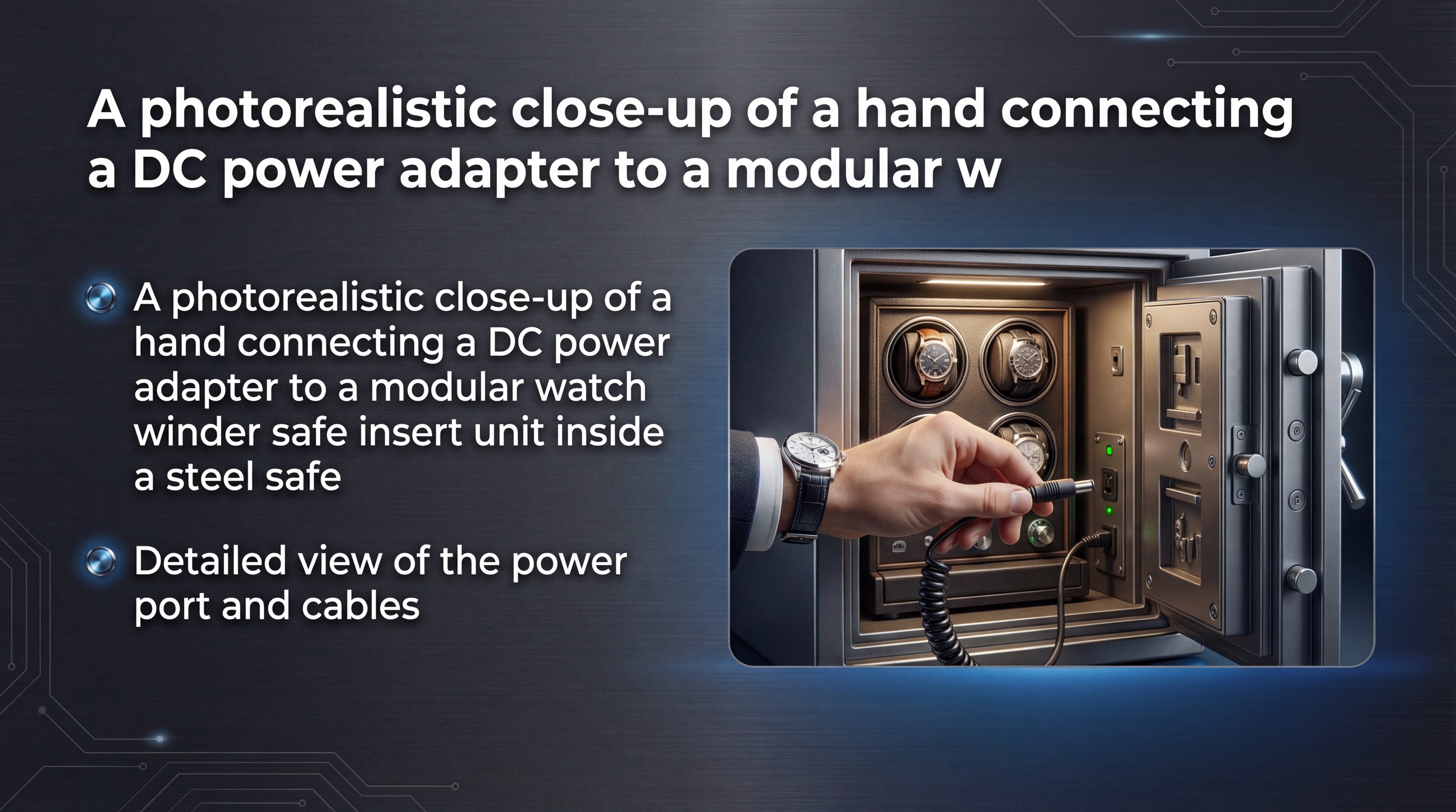 dc adapter watch winder safe installation slide 8