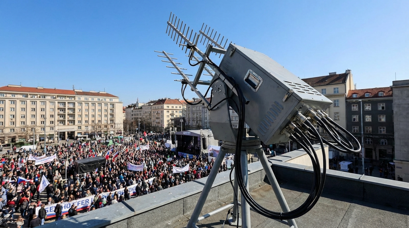 Rooftop drone jammer system