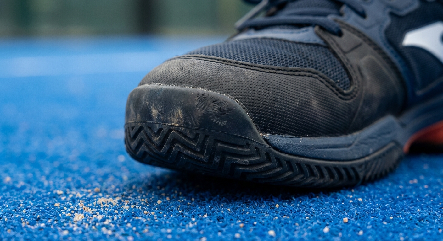 padel shoe toe box closeup