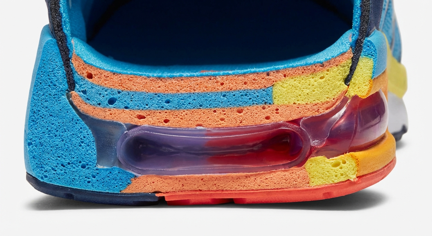 padel shoe midsole cross section