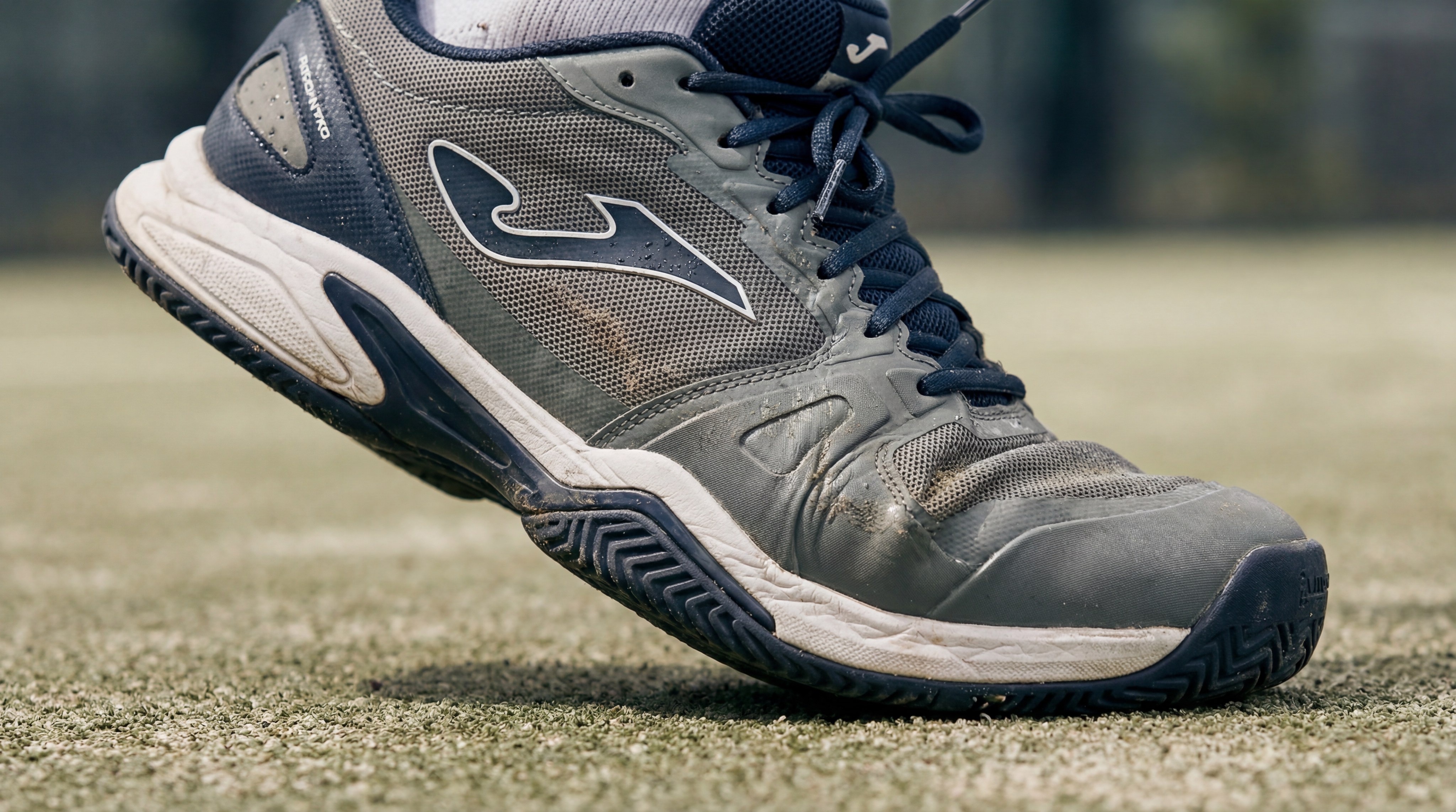 Close-up of lateral reinforcement on a shoe