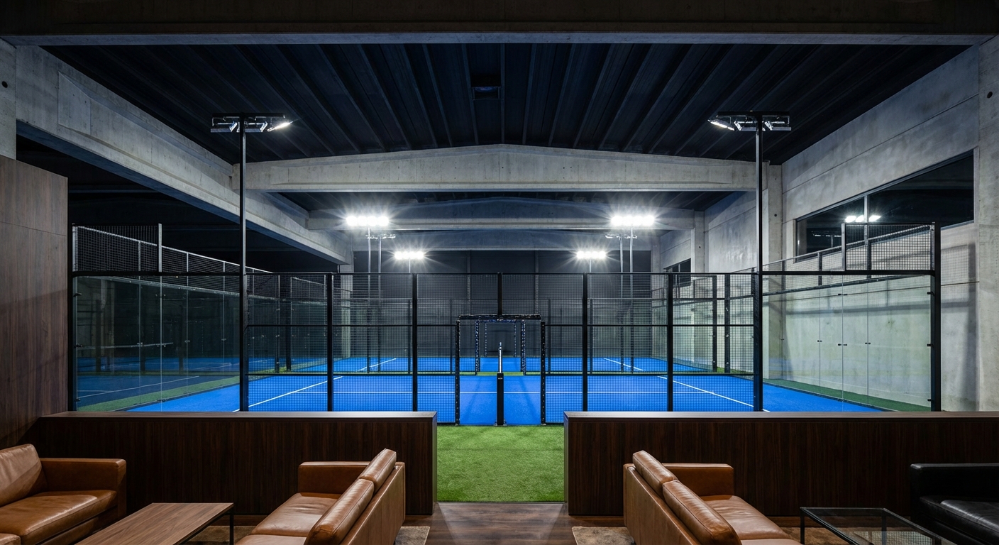 premium padel court interior