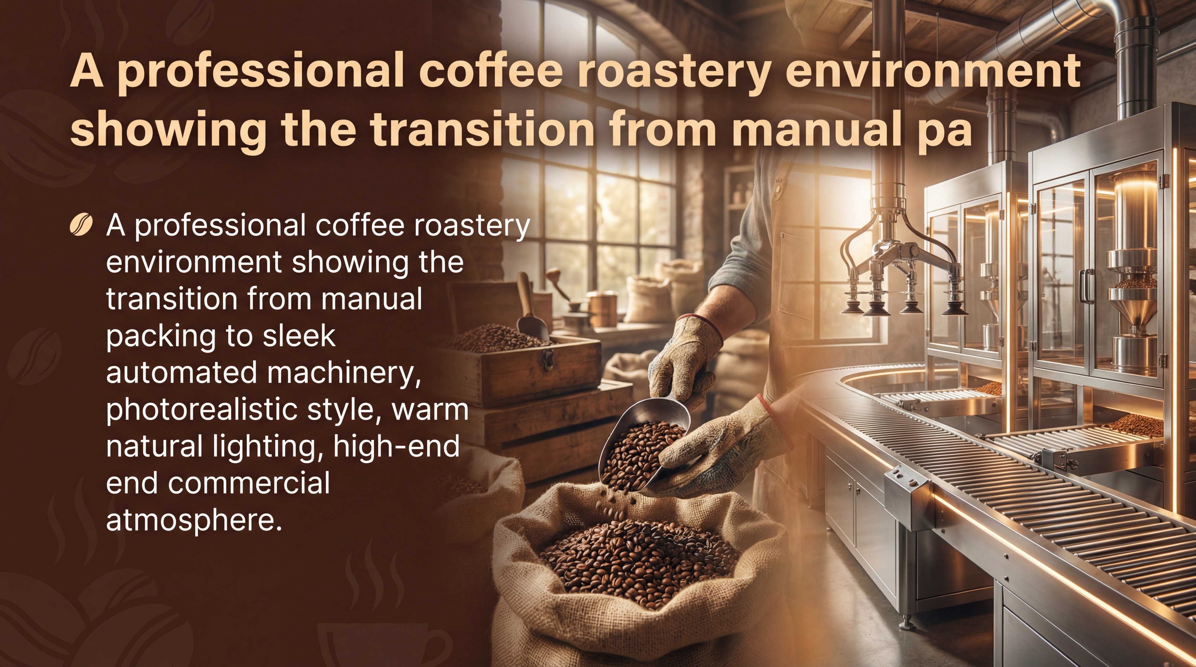 A high-speed packaging line demonstrating perfect coffee automation timing for growing roasteries