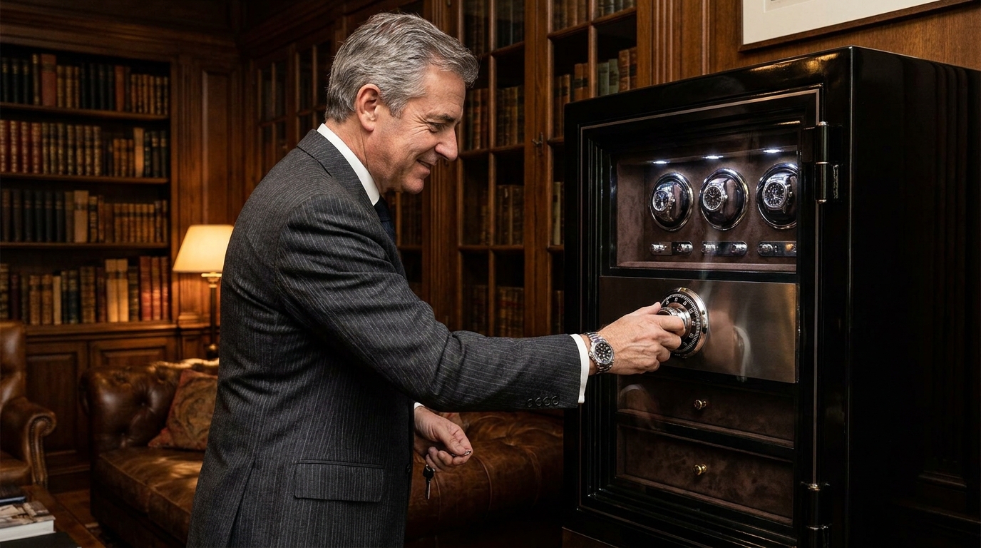 wealthy collector jewelry safe