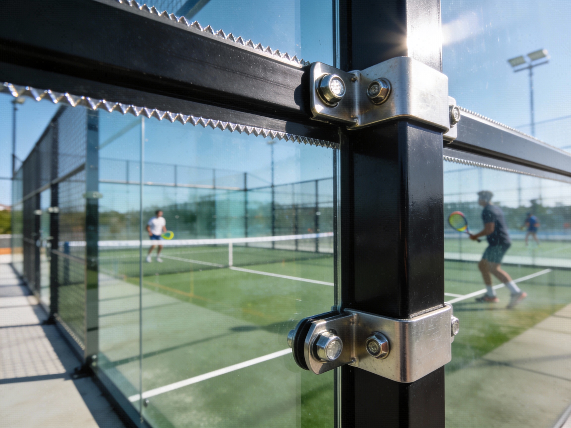 padel court tempered glass panels