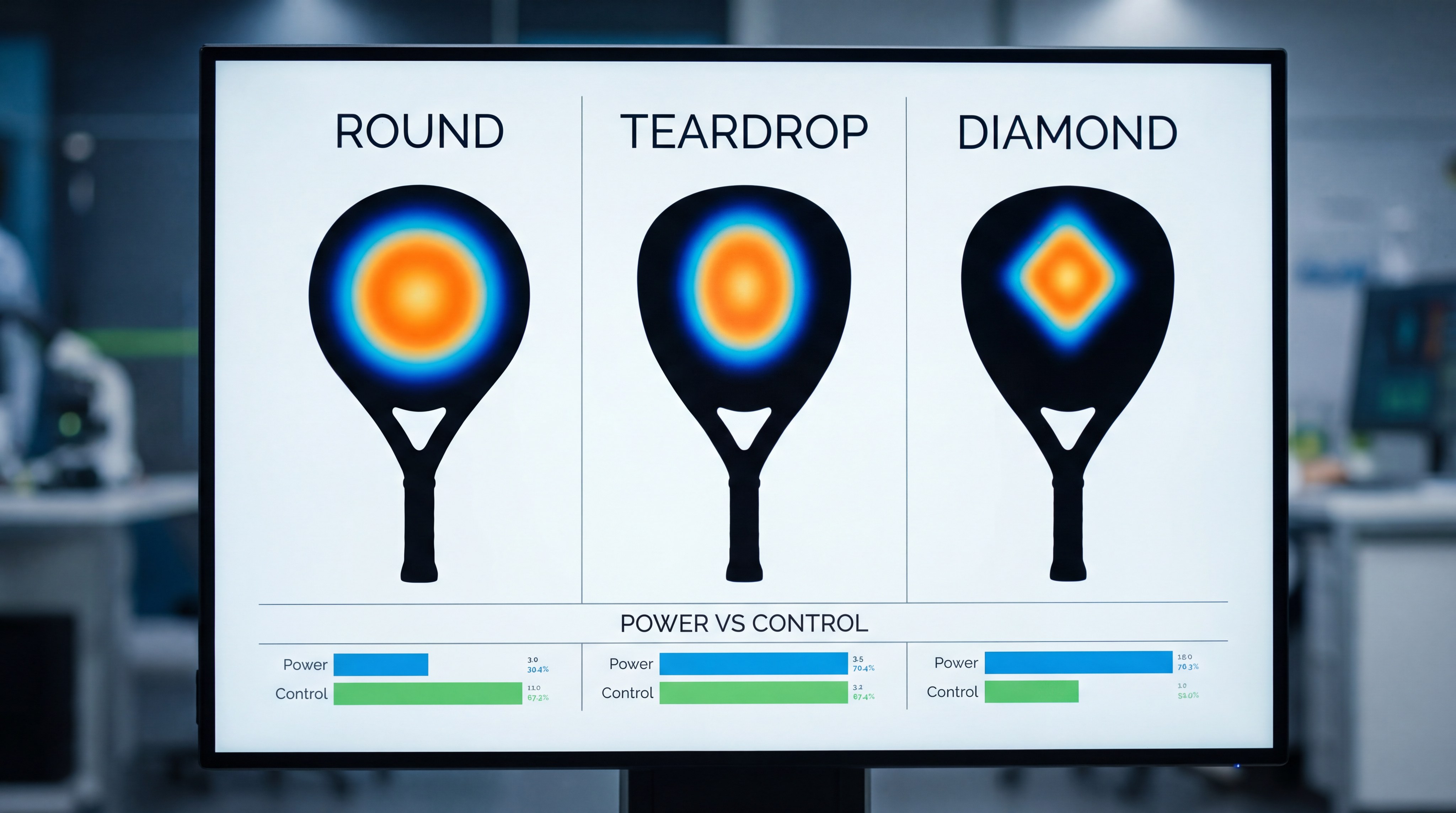 padel racket types comparison infographic