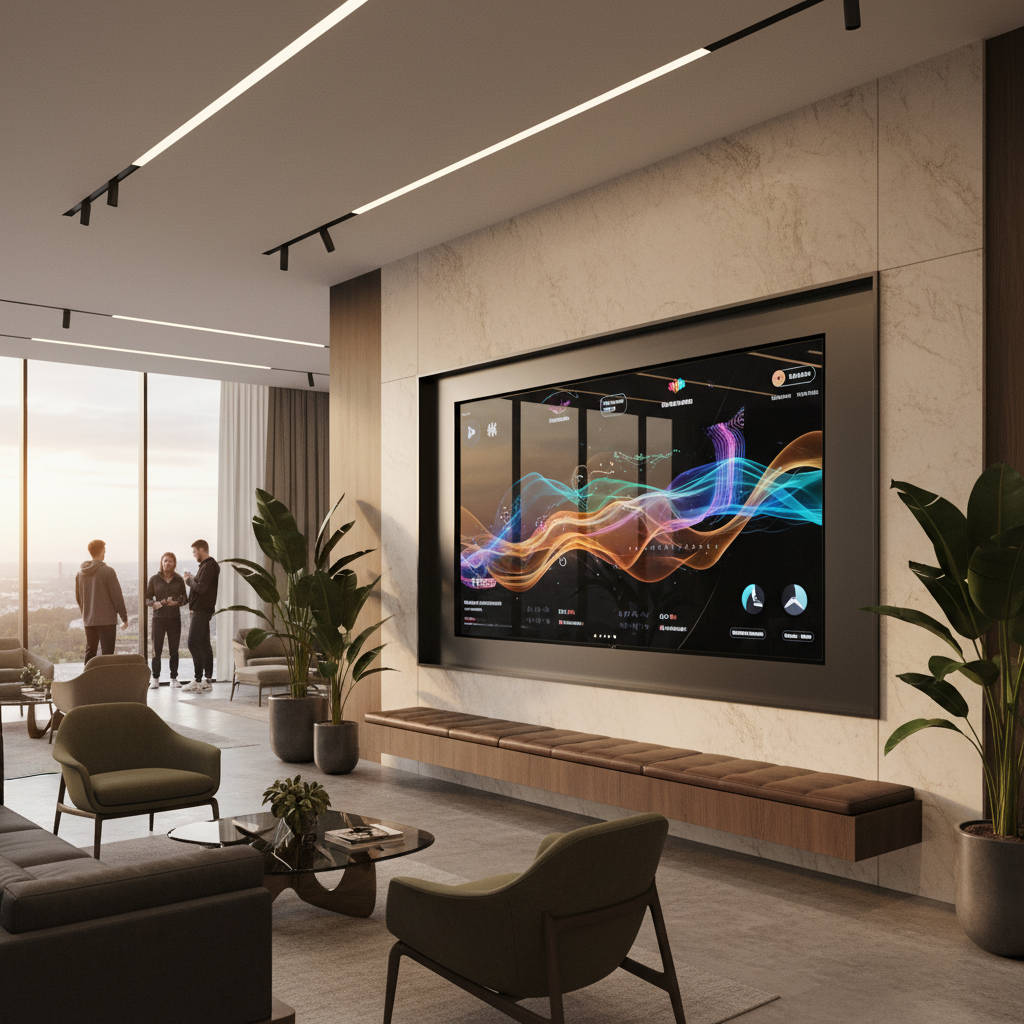 luxury padel club digital display