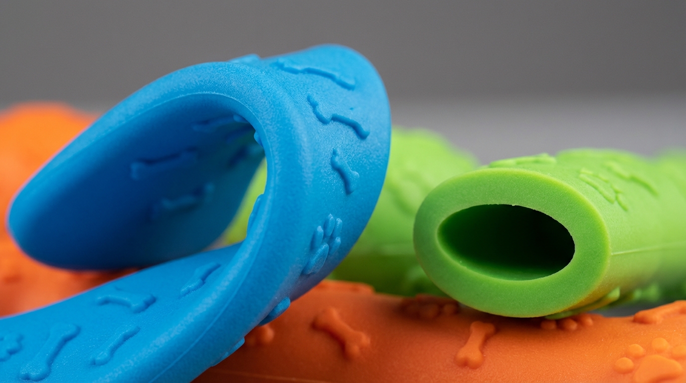 premium silicone pet toy macro