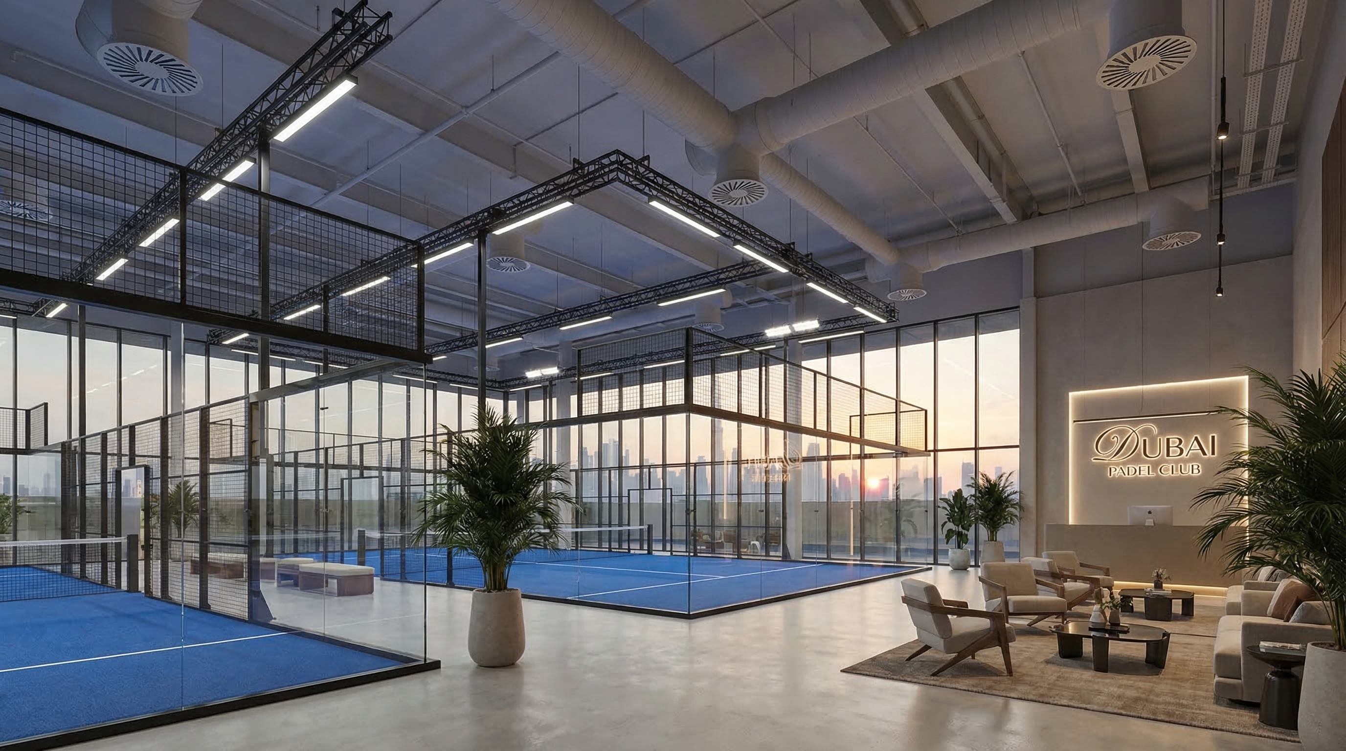 luxury padel court dubai