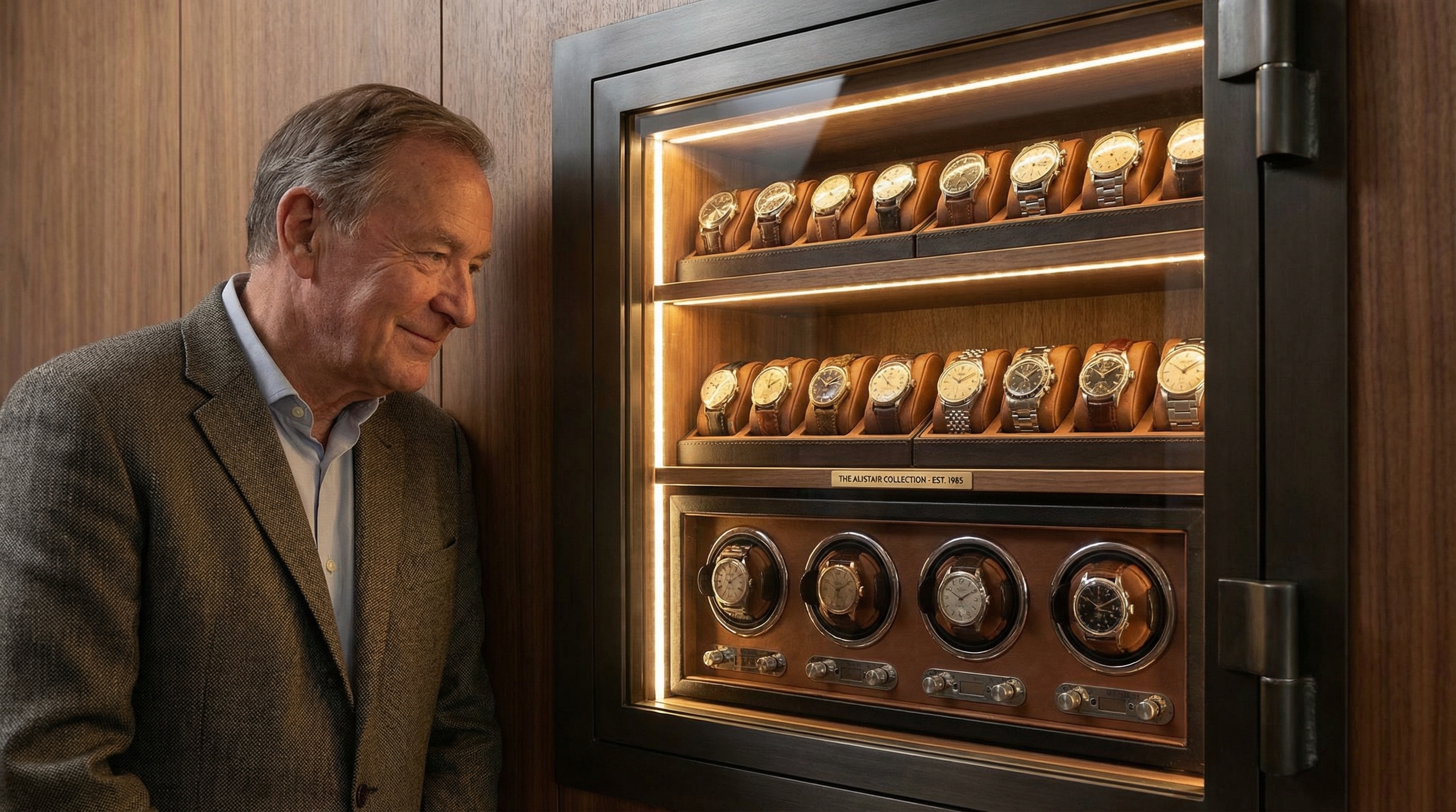 watch collector safe display