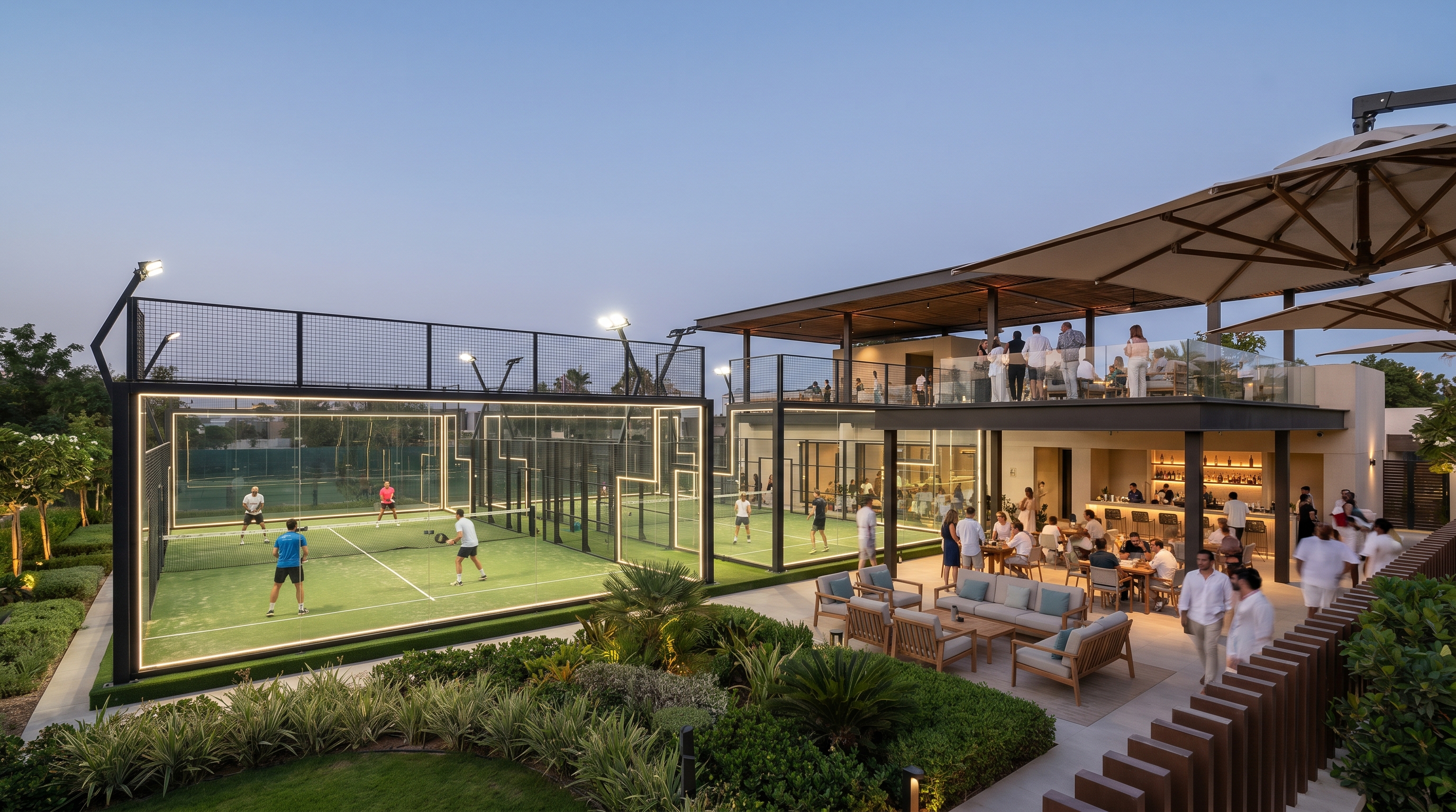 luxury padel club facility