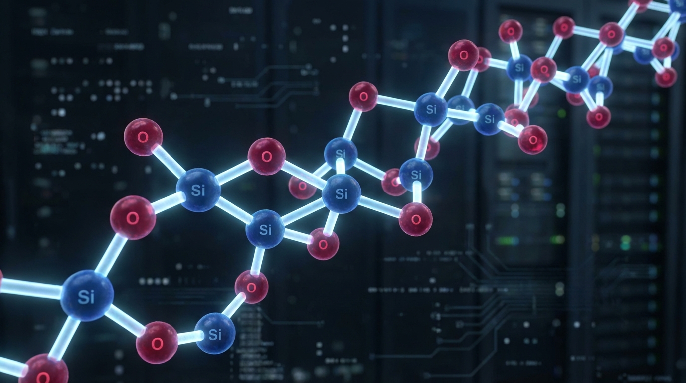 siloxane chain 3d molecular visualization