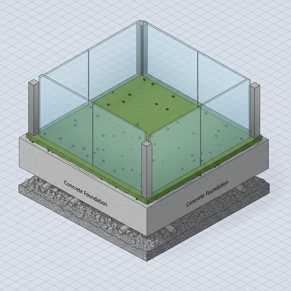 padel court structural layers diagram