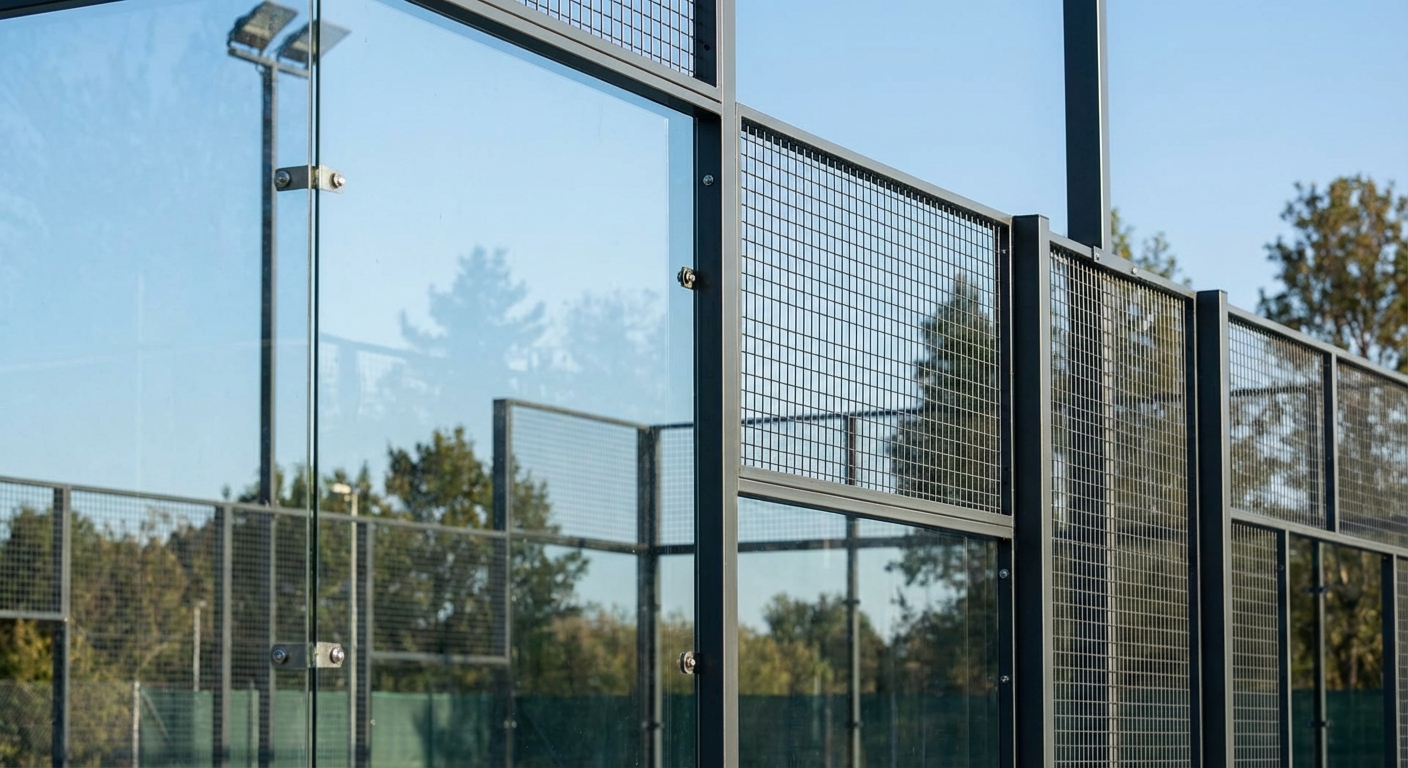 padel court wall detail