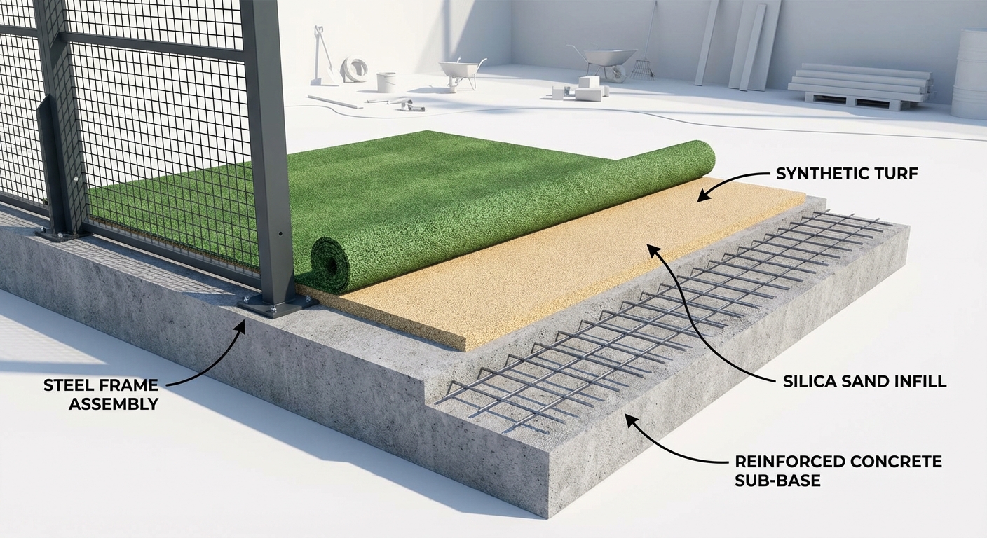 padel court construction cross section index 1