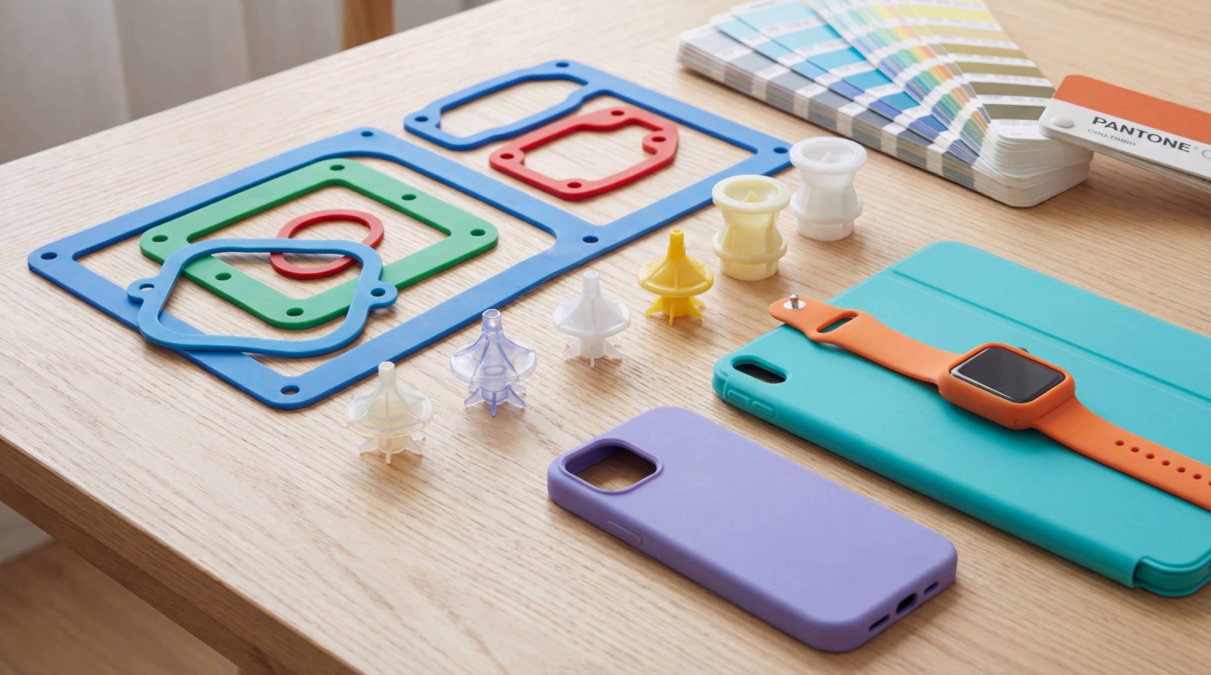 Showcase of Custom Silicone Parts and Color Samples