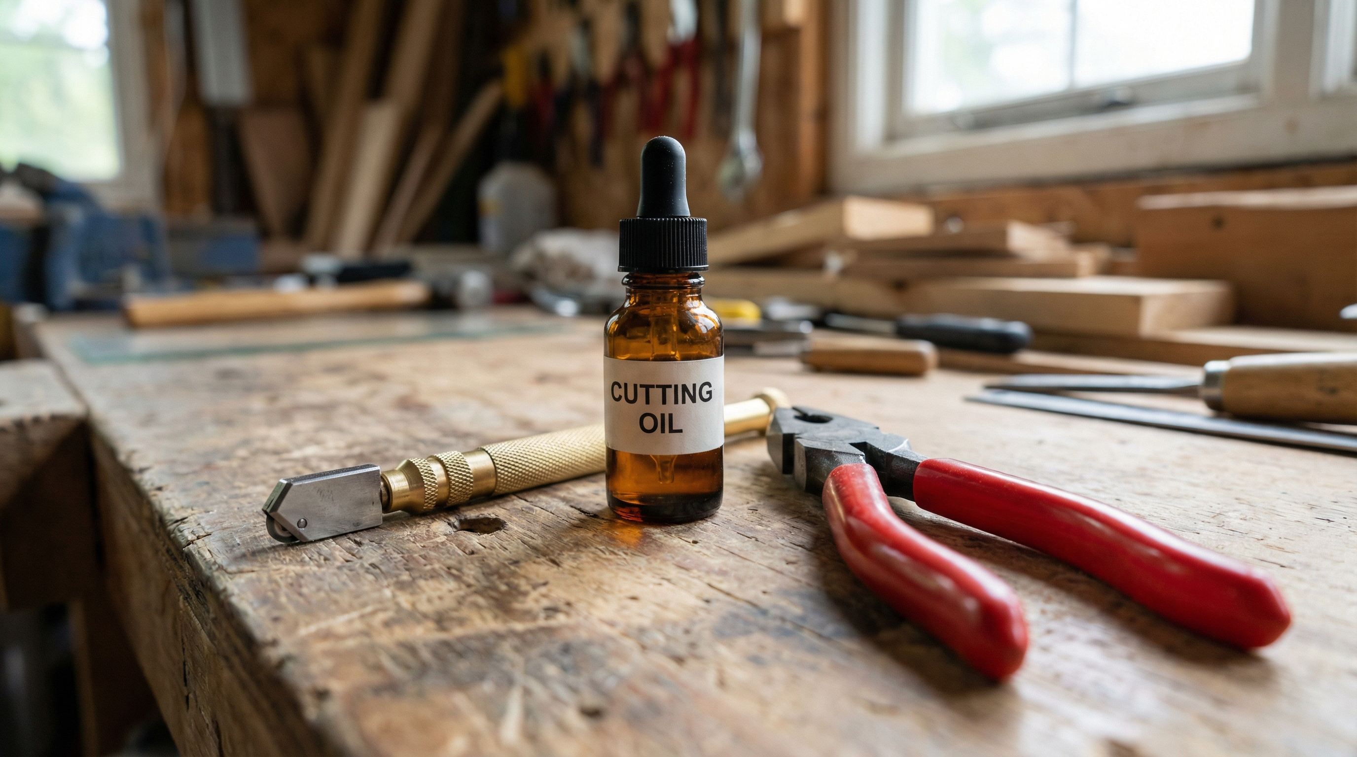 glass cutting tools workbench