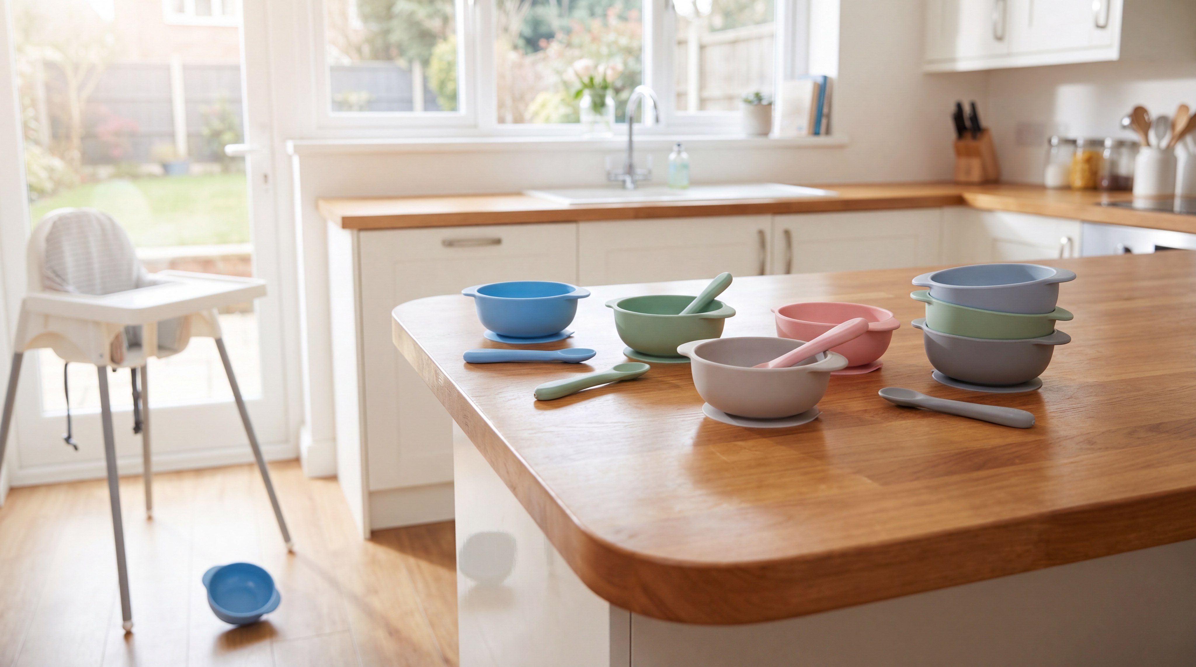 Image: Silicone Baby Feeding Set in Kitchen