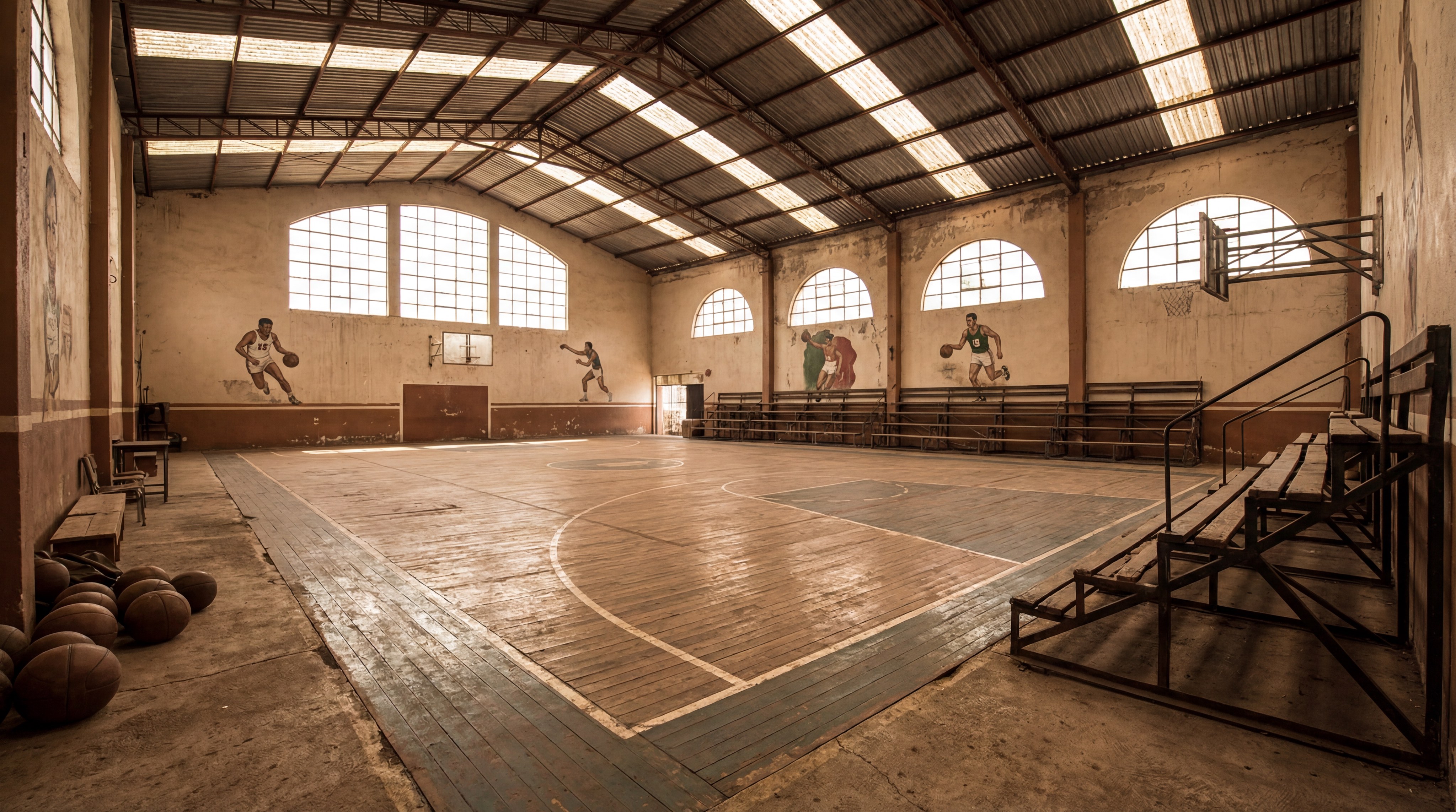 vintage 1960s sports court mexico