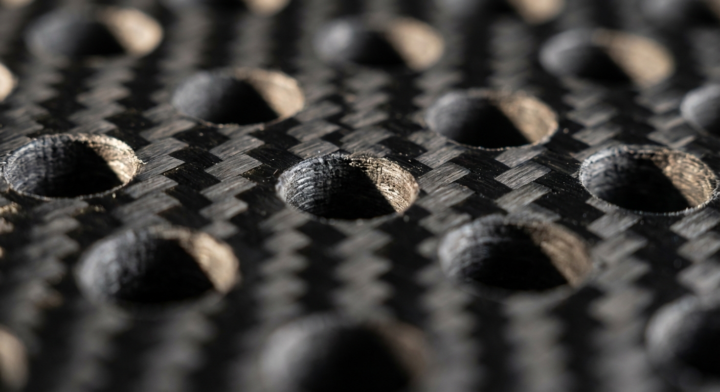 padel racket carbon fiber macro