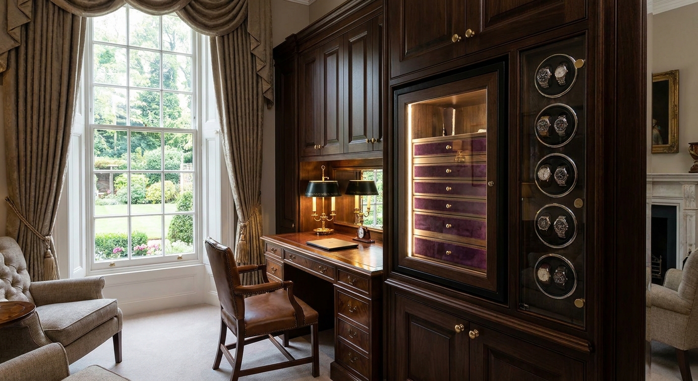 luxury jewelry safe bedroom interior