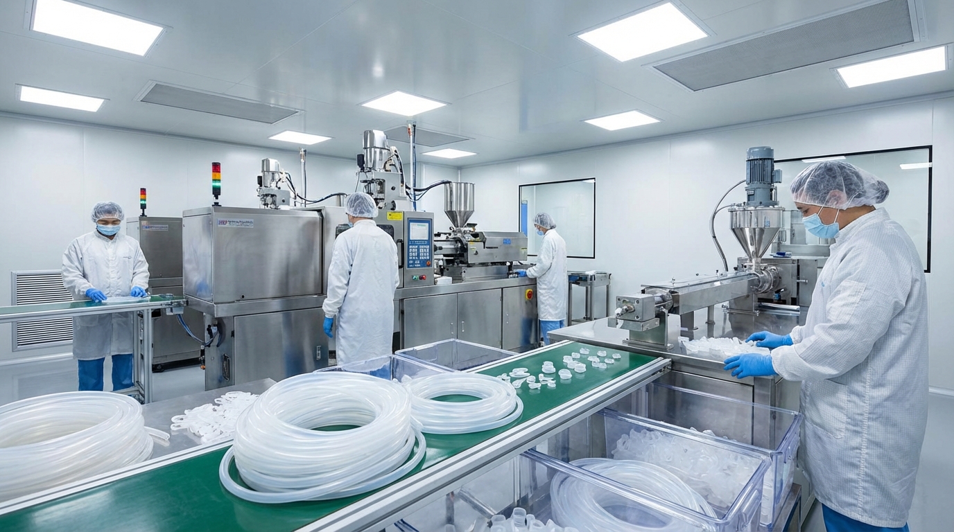 LSR tubing cleanroom