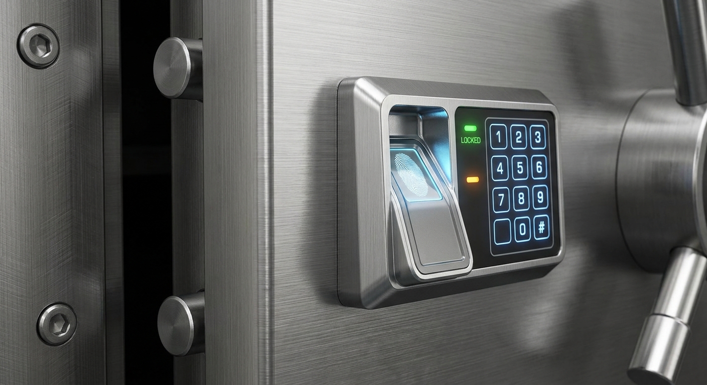 Biometric fingerprint scanner safe