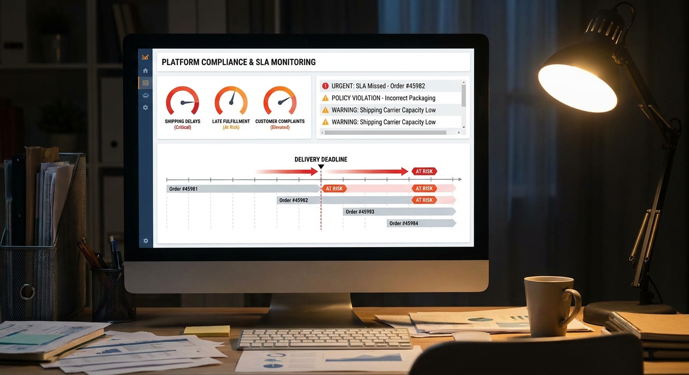 E-commerce Dashboard with Compliance Notifications and Logistics Tracking